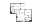 B1 - 2 bedroom floorplan layout with 2 baths and 1150 square feet.