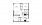 B3 - 2 bedroom floorplan layout with 2 baths and 1153 square feet.